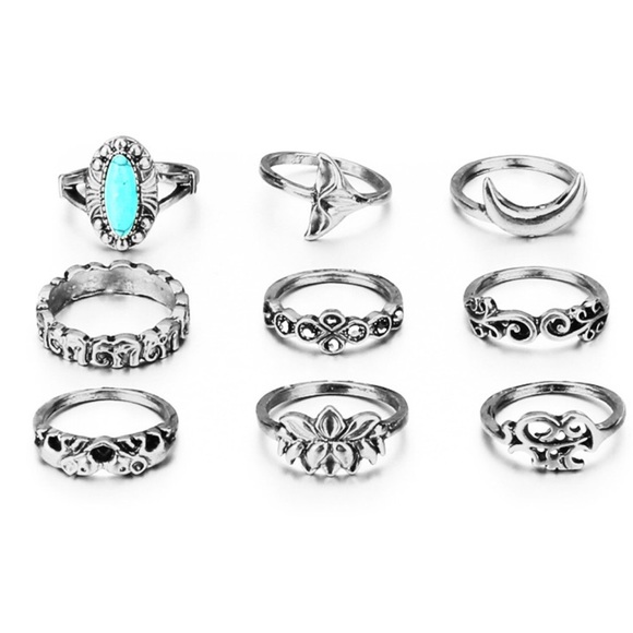 Ocean Boho Ring Set - Picture 4 of 4